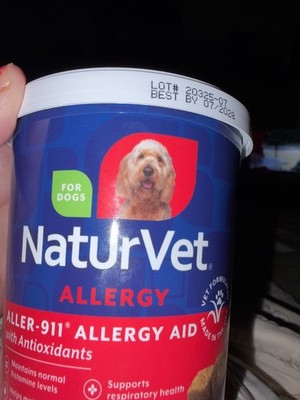 NaturVet ALLERGY AID Antioxidants Support Immune Soft Chew Dog and Cat 70 count