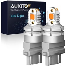 2pc Auxito 3157 Led Amber Signal Turn Blinker Corner Light Bulb Yellow Bright