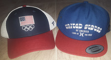 USA OLYMPIC HAT & HURLEY BALD EAGLE UNITED STATES S M L XL FLAG JERSEY CLRS RARE