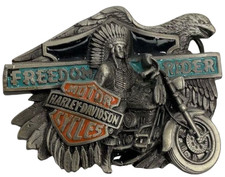 GENUINE 1993 Vintage Harley Davidson Eagle Belt Buckle Freedom Rider Baron USA