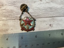 ORIGINAL WWII RUSSIAN SOVIET CHEMICAL WARFARE ANTI AIRCRAFT BADGE PIN RUSSIA