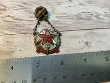 ORIGINAL WWII RUSSIAN SOVIET CHEMICAL WARFARE ANTI AIRCRAFT BADGE PIN RUSSIA