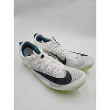 men size 8 Nike Zoom Superfly Elite 2 Flyknit White Green Spikes FZ9662 100