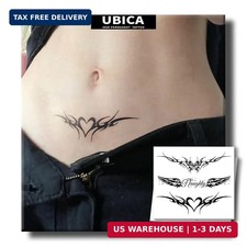 2 Sheets Small Semi Permanent Tattoos Waterproof Realistic Lasts 7-15 Days
