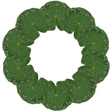 10 Pcs Floating Lotus Leaf Water Decorative 18 cm for Aquarium Fish Pond Green