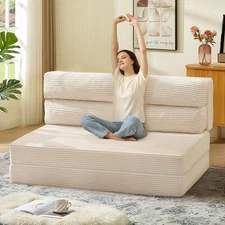Folding Sofa Bed, Convertible Sleeper Chair with Pilow Foldable Matress, 2 in 1 