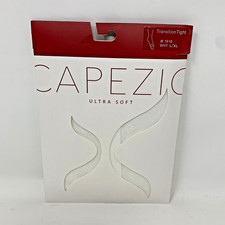 2 Pairs CAPEZIO Transition Ultra Soft Adult Dance Tights 1916 White Sz L/XL