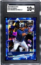 2020 Panini Donruss Optic #190 Luis Arraez SGC 10 Blue Cracked Ice Prizm /7