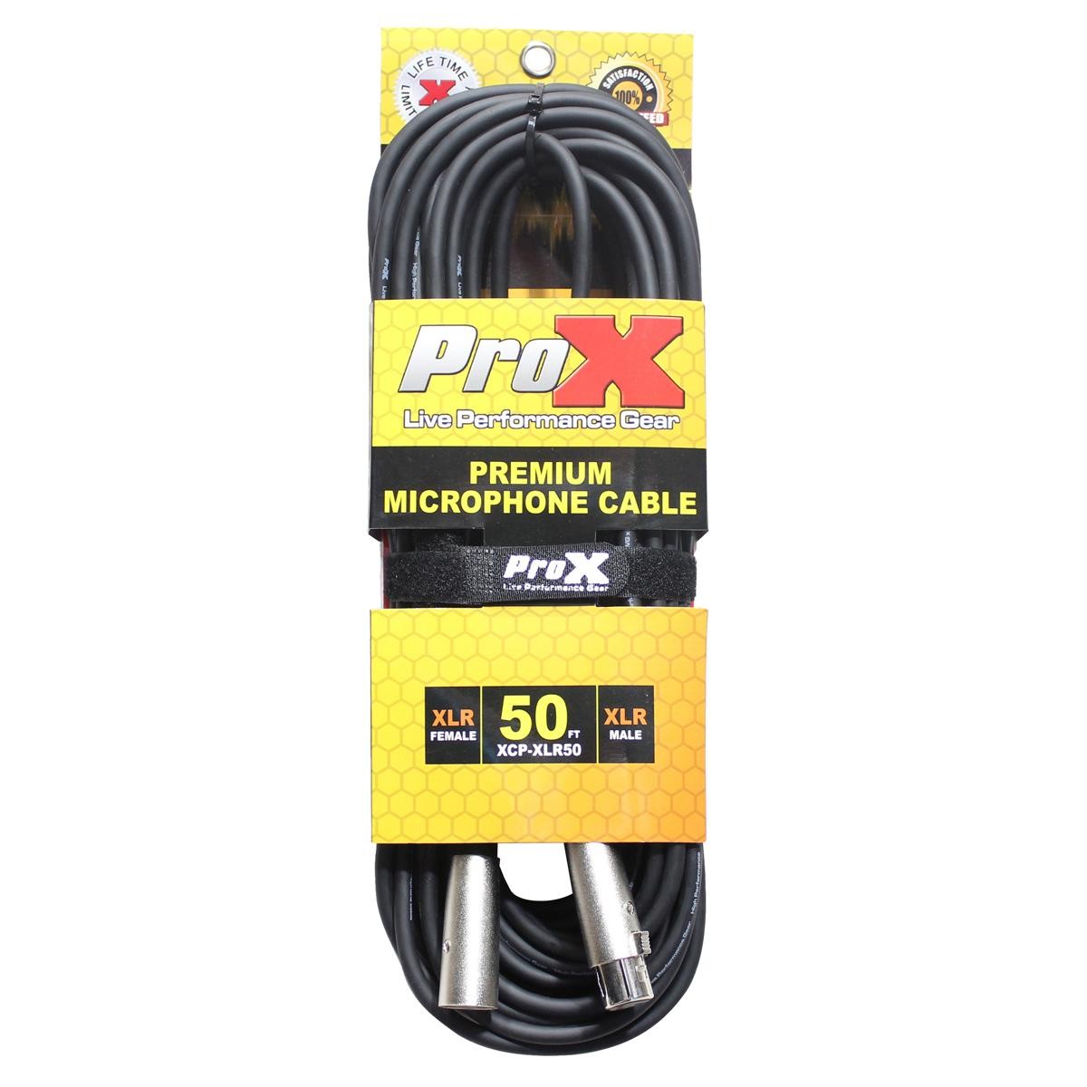 ProX Premium Series XCP-XLR50 50 XLR-F to XLR-M Balanced Audio Microphone Cable 5090₽