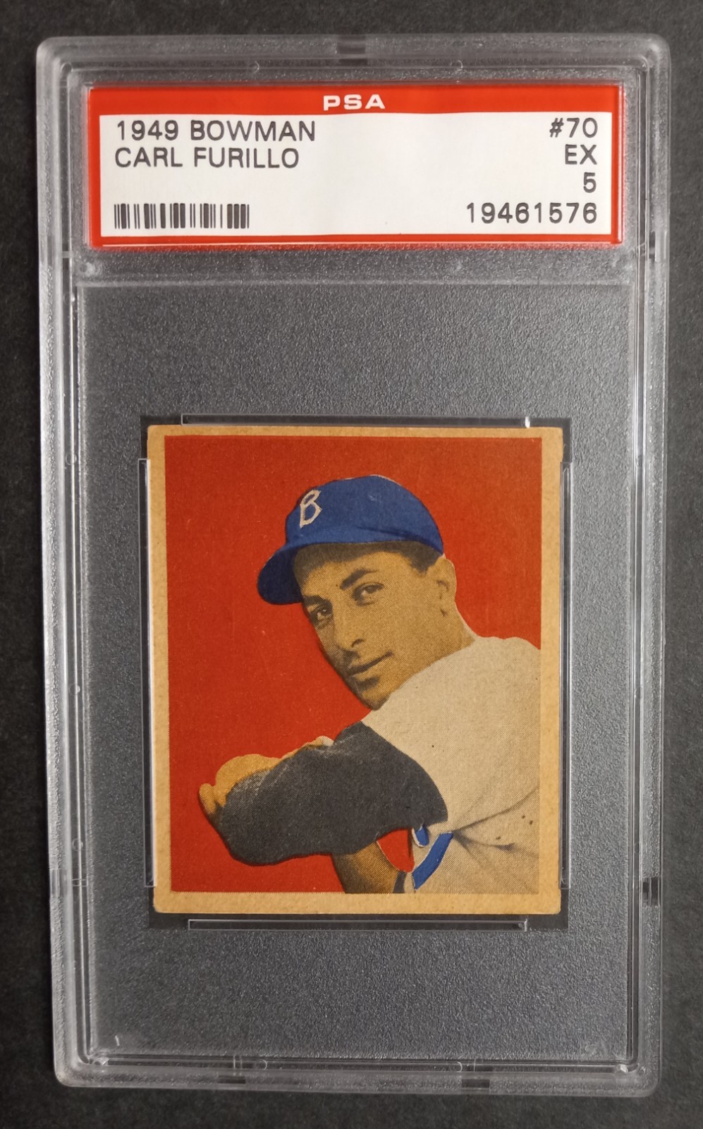 1949 Bowman - #70 Carl Furillo - Rookie -PSA 5 EX