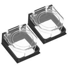 2Pcs Transparent Pc Switch Cover Waterproof Dustproof Durable Button Protector
