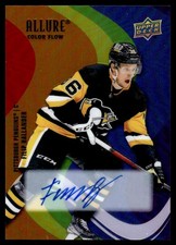 2022-23 Upper Deck Allure Color Flow Auto Full Rainbow RC Filip Hallander Rookie