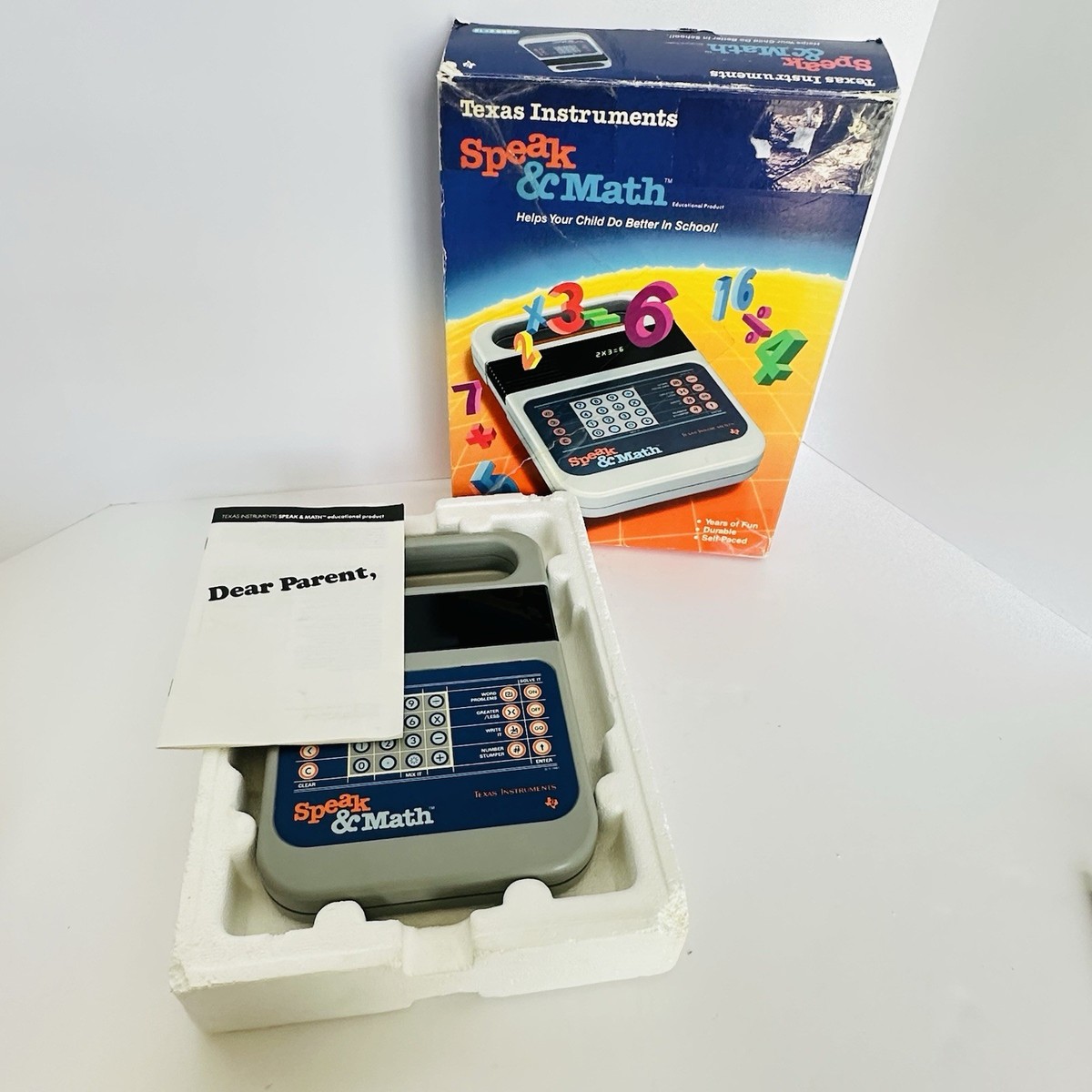 Texas Instruments Speak & Math Complete in Box Tested/Works 1987