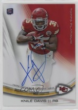 2013 Topps Platinum Auto Rookie Refractors Knile Davis #A-KD Auto 15w6