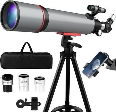 90mm Telescope 600mm Refractor for Adults & Kids High Powered Astronomy Telescop