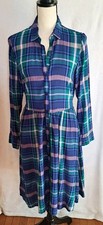 Brand New Old Navy Womens Size Small Plaid Button Up Dress Knee Length NWT 