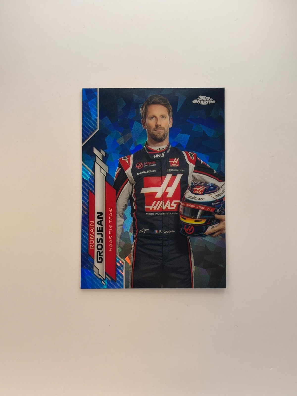 2020 Topps Chrome Sapphire F1 Formula 1 Romain Grosjean #17 Indycar Rookie RC