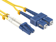 4m OS2 LC to SC UPC Duplex Corning Fiber Optic Cable SingleMode 9/125 OFNR Ra...