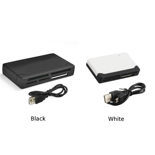 Card Reader Memory Card Mini White 38cm USB Cable Black Drive MultiCard - Picture 7 of 15