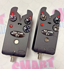 Pair Delkim EV Plus Carp Fishing Bite Alarms Red LED