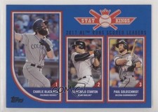 2018 Big League Stat Kings Trio Blue Paul Goldschmidt Giancarlo Stanton #303 2f9