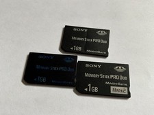 Lot of 3pcs 1gb Sony Duo memory stick for Cybershot pro duo Sony cameras