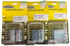 Steel Works 7/16" -14 Zinc Coupling Nuts 6 Pk