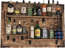 Etagère murale pour bar. Bar suspendu en bois rustique fait main 112x72x14cm