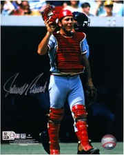 Johnny Bench Cincinnati Reds Autographed 8" x 10" In Catchers Gear Photograph