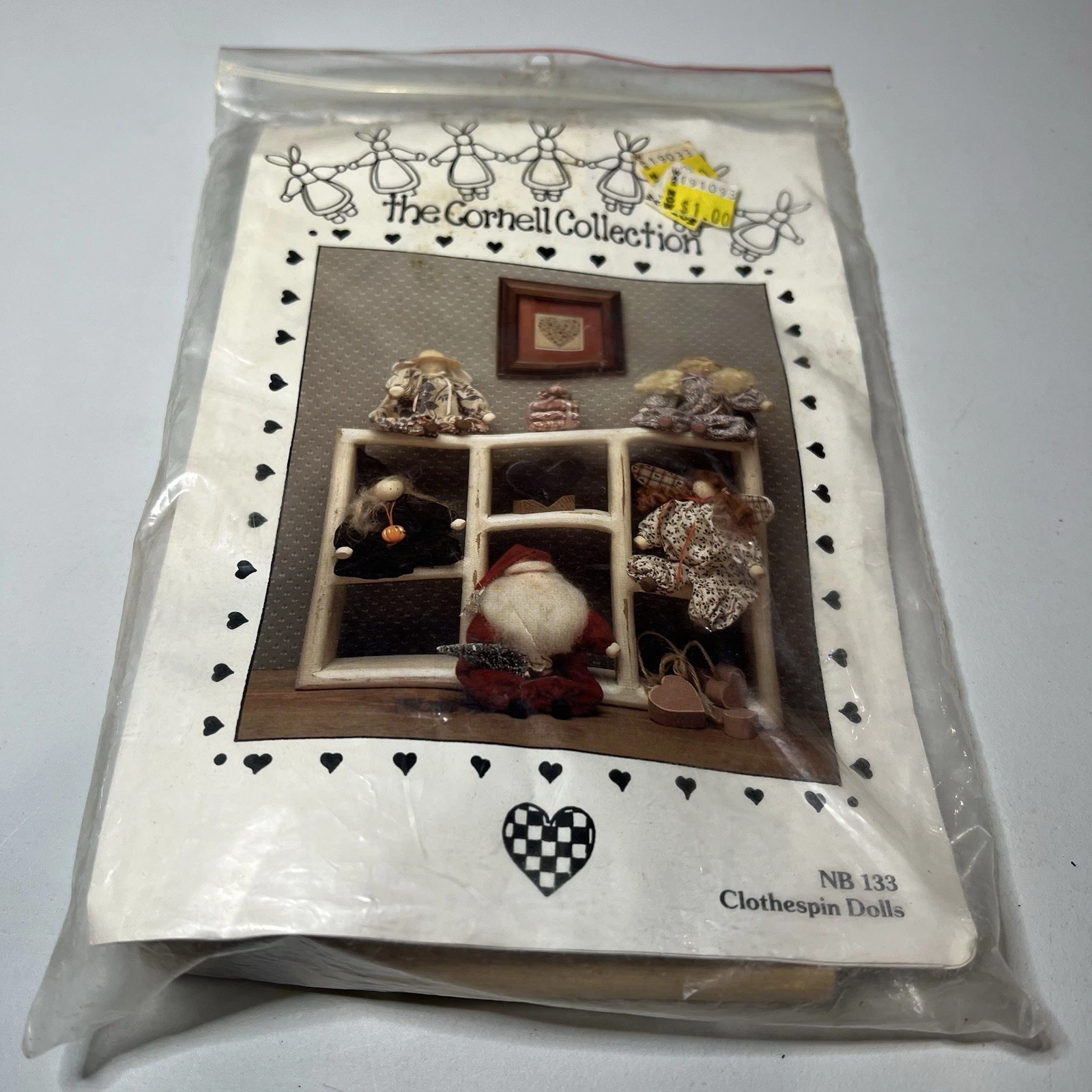 Vintage Craft Pattern: Clothespin Dolls NB133 by the Cornell Collection 5”