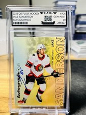2025-26 Upper Deck Flair Jake Sanderson Autographics Auto GMG Graded 10 Gem 💎