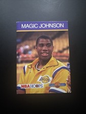 NBA Hoops 1990-91 Collect-A-Books Magic Johnson Los Angeles Lakers NBA Card