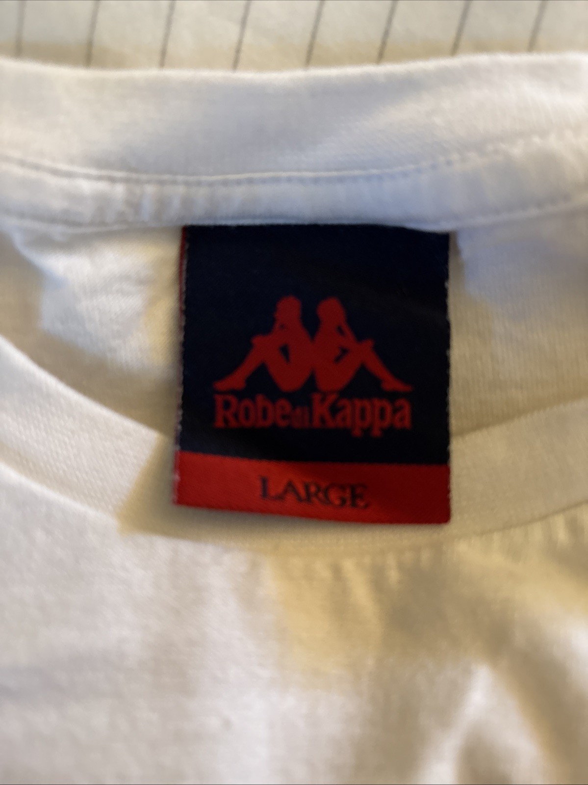 AS Roma Men’s Kappa Tee Size L With Raised Felt Lettering