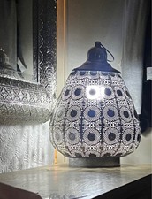 Moroccan Candle Lantern Brown Indoor/Outdoor Hanging Decorative Lantern