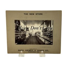 Kewaunee Wisconsin 1900s Bach Kieweg Poser Co Photo Interior New Store Matted #2
