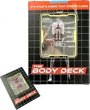 Human Anatomy Playing Cards – Body Deck with 3D Images, Waterproof Transparent C