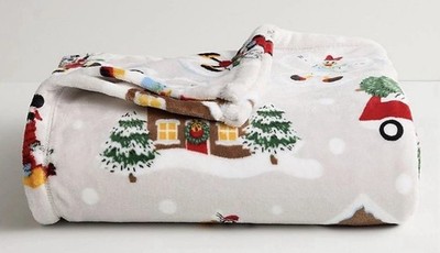 Disney Mickey&Friends Oversized Plush Throw /Blanket The Big One Christmas 5ftx6