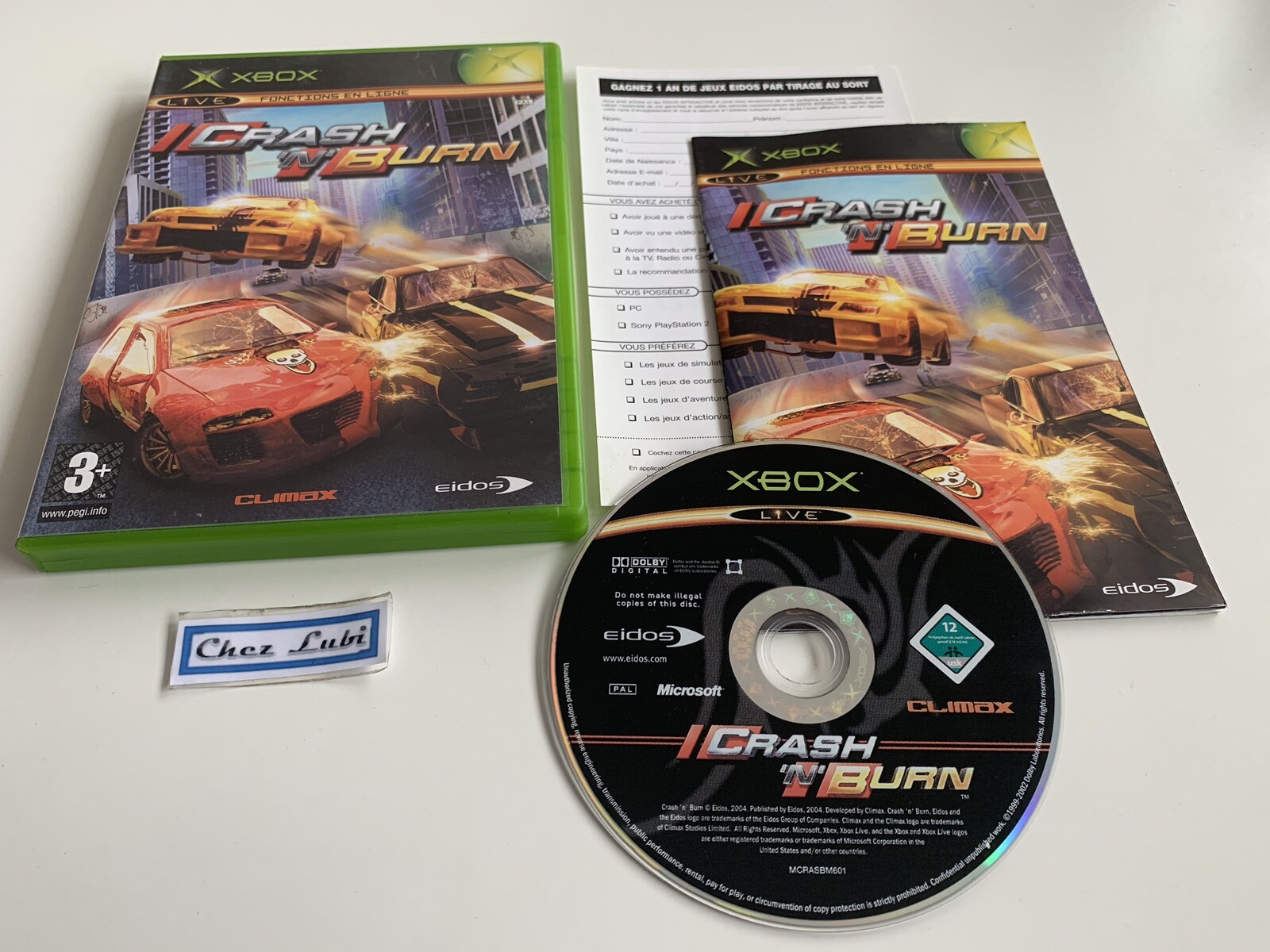 Crash N Burn - Microsoft Xbox - PAL FR - Avec Notice