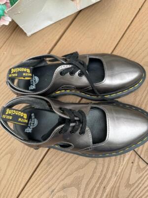 靴 Dr. Martens GENNA UK3 Dr Marten Genna pewter cut out shoe women UK 3 / US 5 (900 | eBay