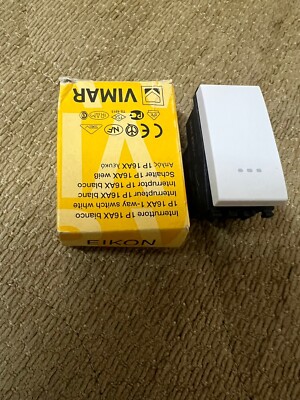 VIMAR Schalter 1P 16 AX – 5 Stück, Weiß, Beleuchtbar, Für Unterputzinstallation