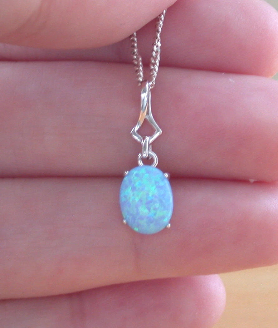 Opal shop blue necklace