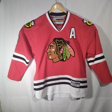 Chicago Blackhawks #9 Bobby Hull A Captain NHL Hockey Men Sweater Jersey XL Sewn