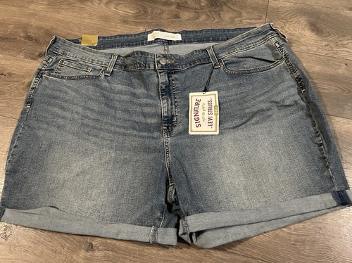Levis Mid Rise Jean Shorts Size 24 / Waist 37 New - Picture 1 of 6