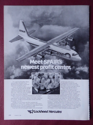 3/1982 PUB LOCKHEED L-100-30 SUPER HERCULES SFAIR LUFTFRACHT BORDEAUX AD
