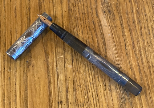 Vtg Waterman Fountain Pen Heavy Overlay Sterling Silver "16" Unrestored 5 5/8"
