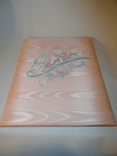 1950s Gibson Lamb Bunny Pink Satin Baby Book Doris Henderson Illustrations