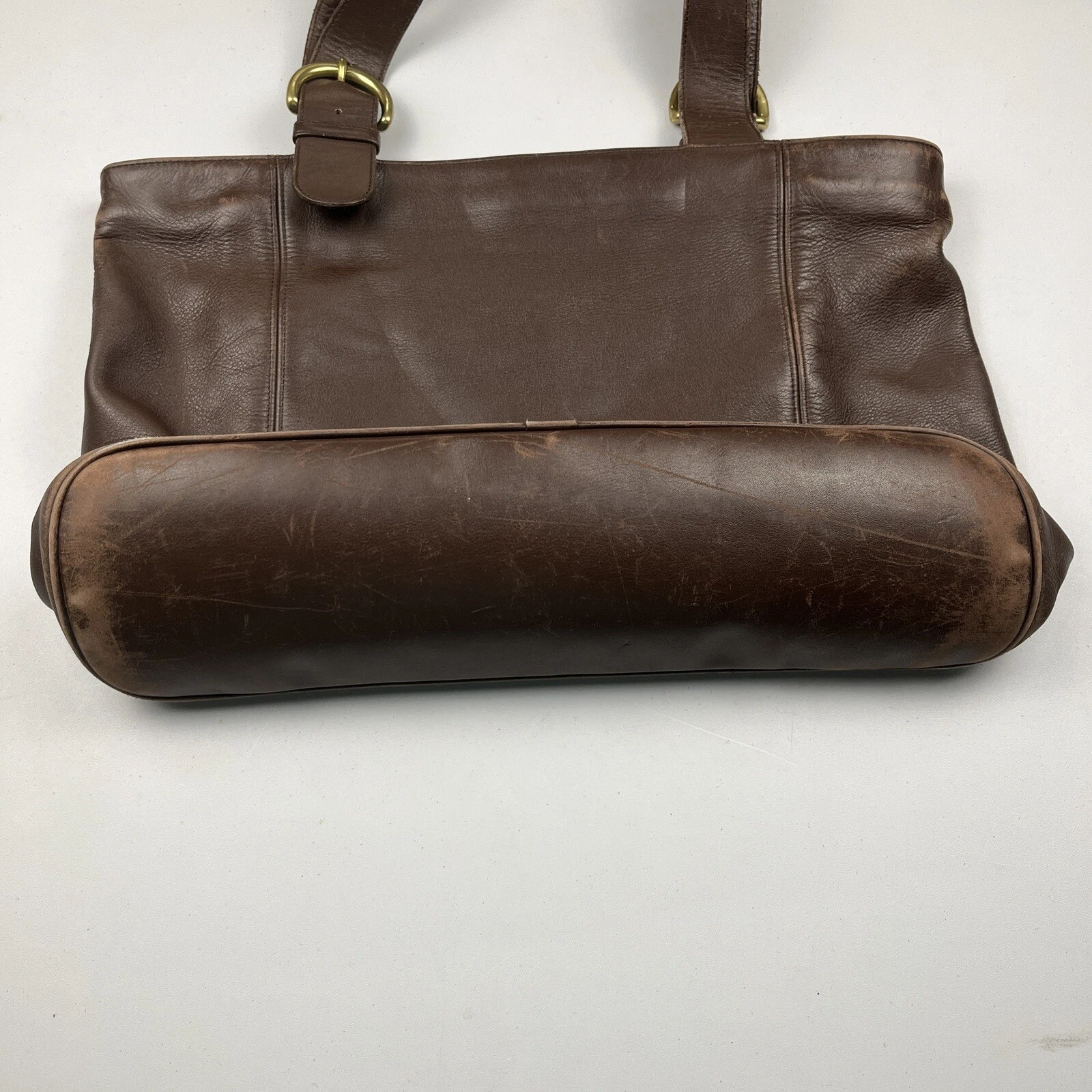 Borsa a tracolla vintage anni '90 Coach Waverly SoHo marrone scuro in pelle borsa
