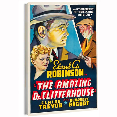 1938 The Amazing Dr. Clitterhouse (Warner Brothers) Movie Poster or Canvas