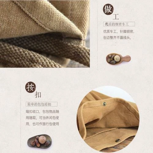 Fashion Womens Loose Casual Slouchy Canvas Big Bags Shoulder Bags Big Tote - Picture 10 of 20