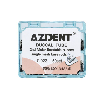 Set 50 Tubi Ortodontici Dentali 50 Set Tubi Buccali Ortodontici Dentali AZDENT - Per Molare Roth .022 50 Set Tubi Ortodontici